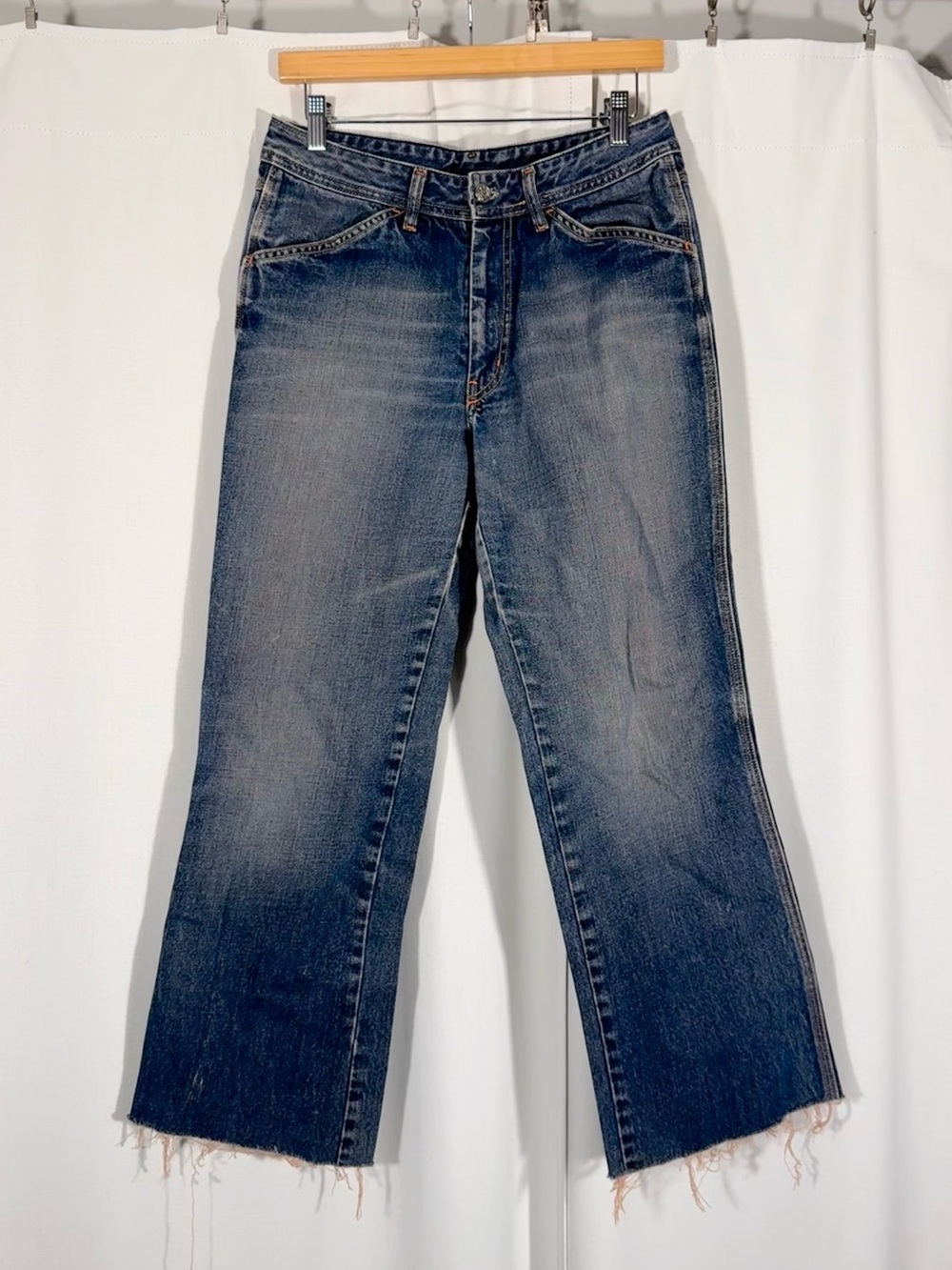 Vintage Diesel Raw Hem Cropped Jeans